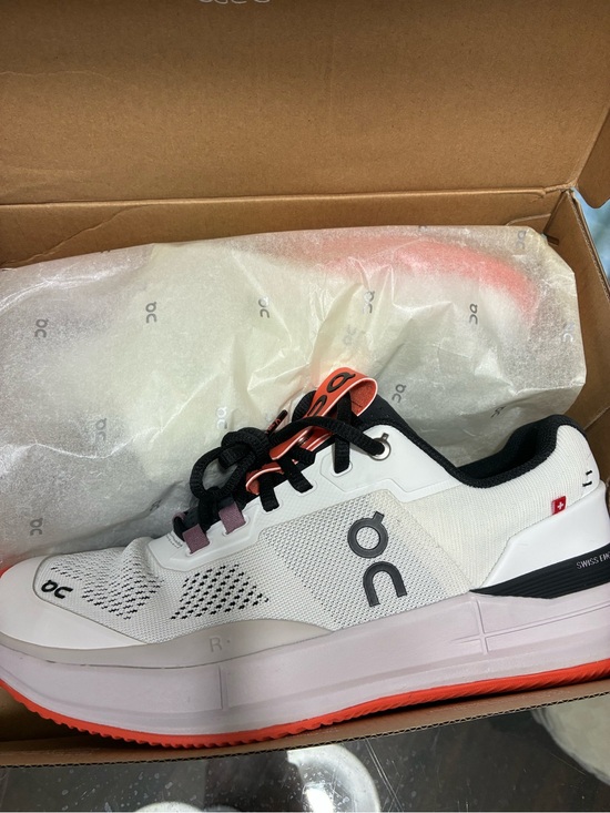 On Running Shoes - On Running Women's White and Coral Performance Sneakers